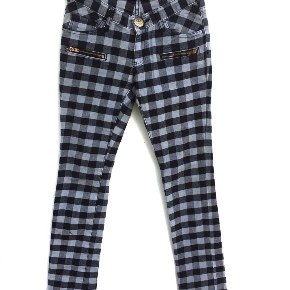 Japanese Brand Viva You Checkered Punk Pants